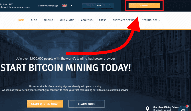 1. Registrácia účtu - Genesis mining